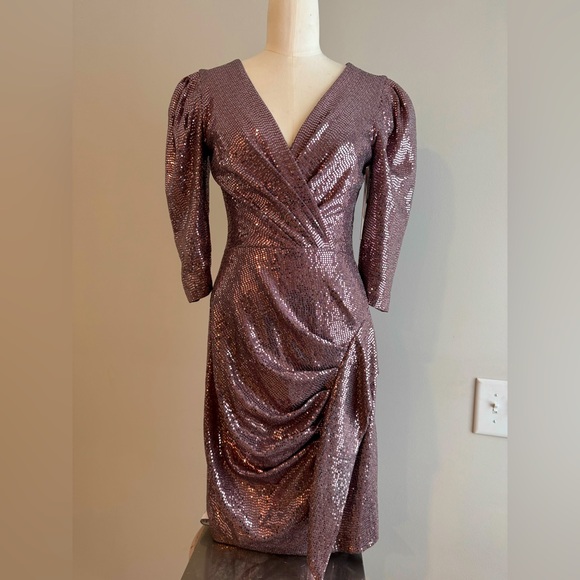 Rose Gold/Pink Aqua Brand- Formal New Years Eve cocktail dress - Picture 1 of 6